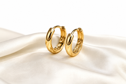 Gold Huggie Hoop Earrings