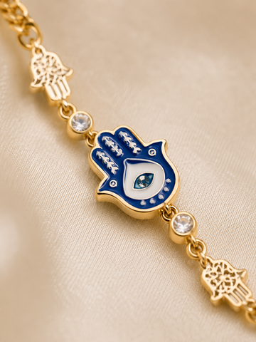 Hamsa Evil Eye Charm Bracelet