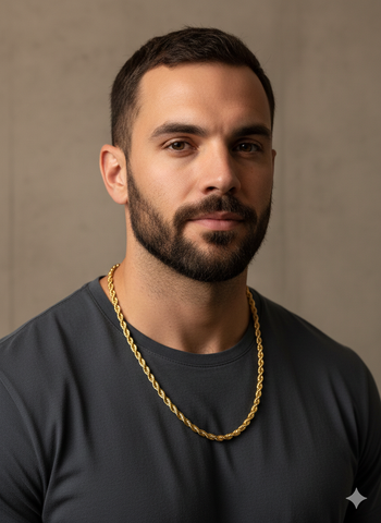 The Signature 18K Gold-Plated Rope Chain for Men