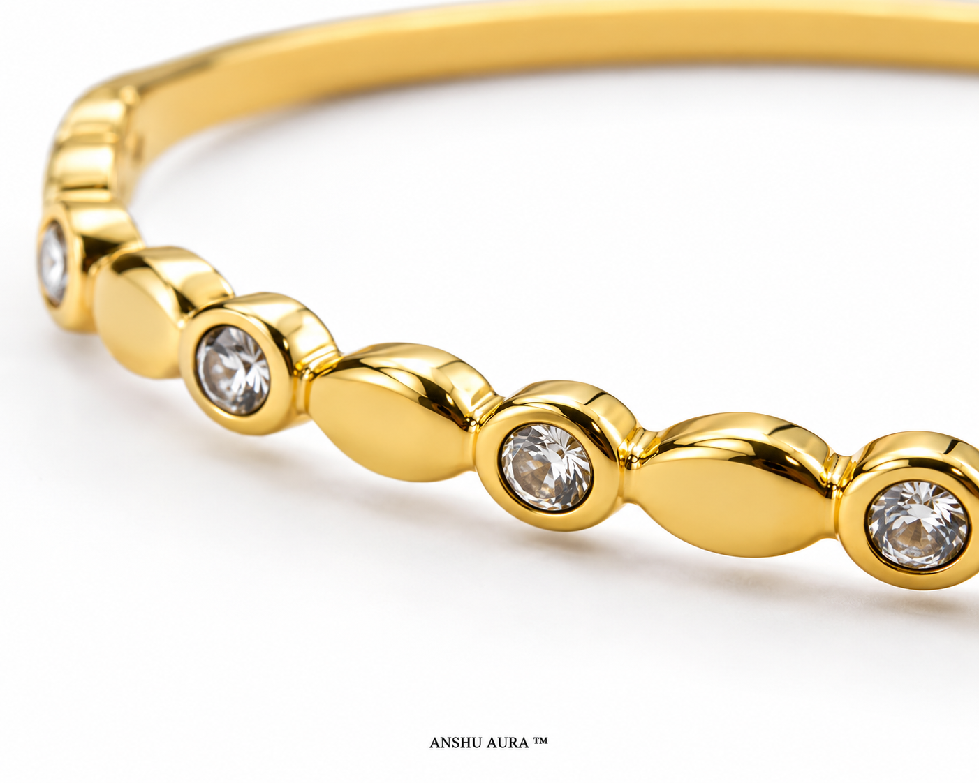 Golden Radiance Zircon Bangle
