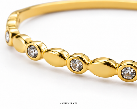 Golden Radiance Zircon Bangle