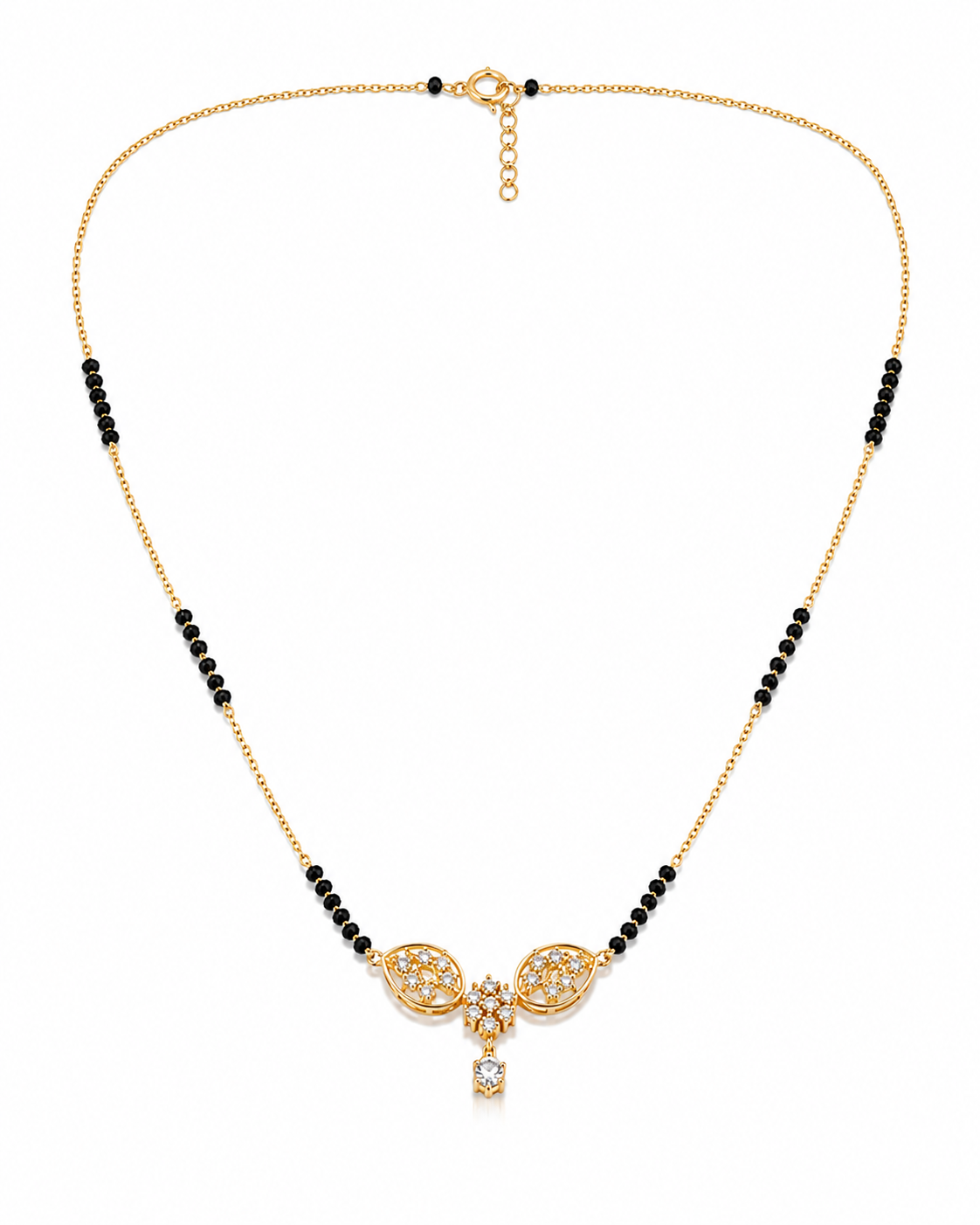 Elegant Floral Leaf Mangalsutra Necklace