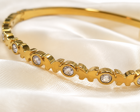 Crystal Gold Bangle