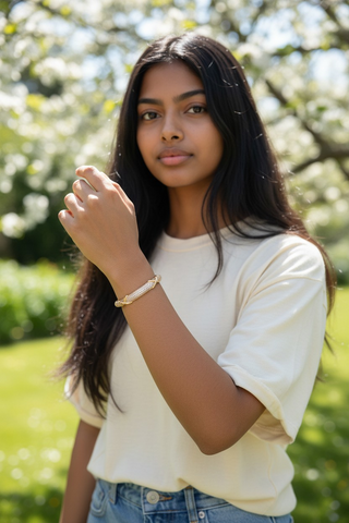 Rose Gold Glitz Pavé Water-Resistant Bangle