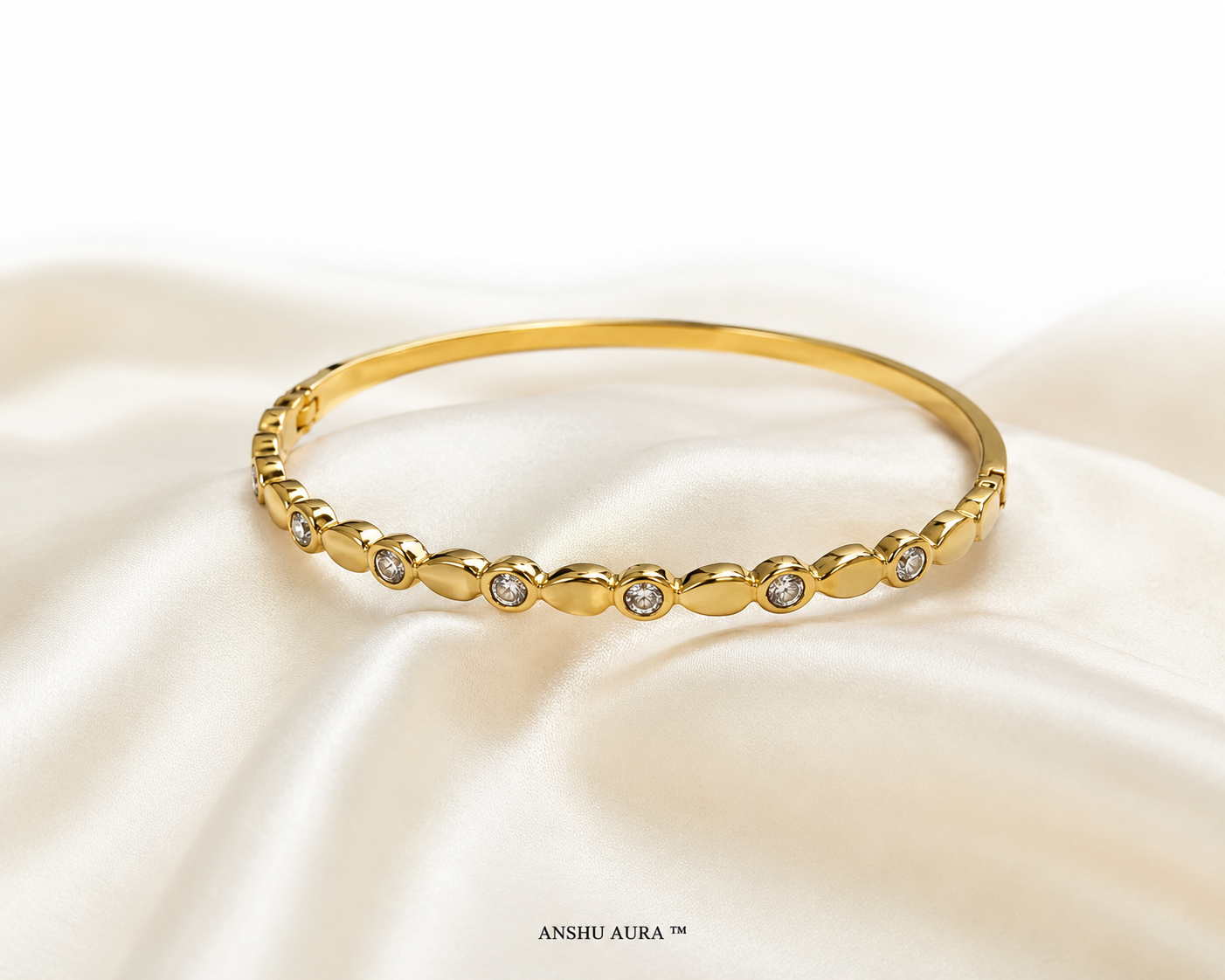 Golden Radiance Zircon Bangle