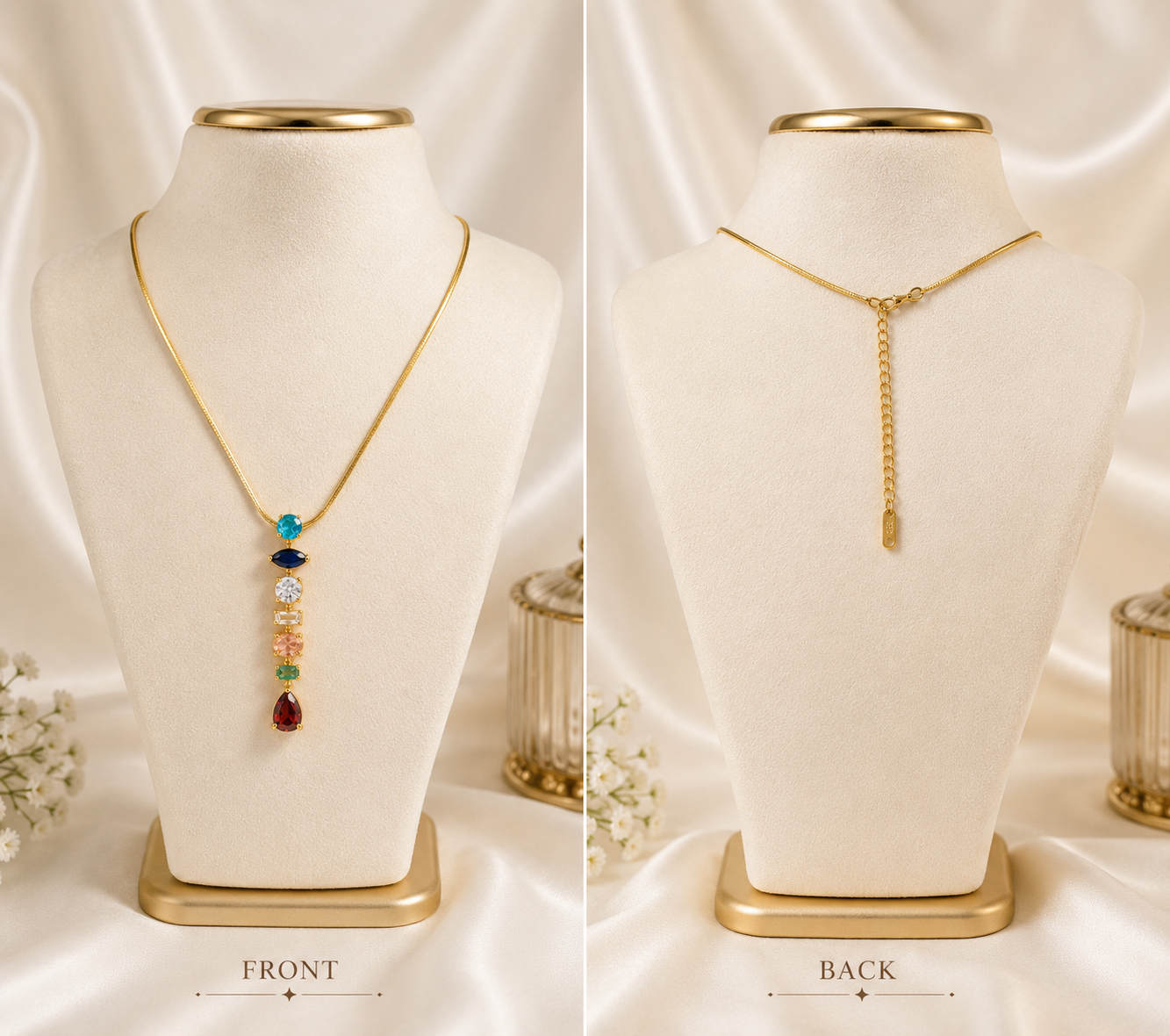 Multicolor Crystal Drop Pendant
