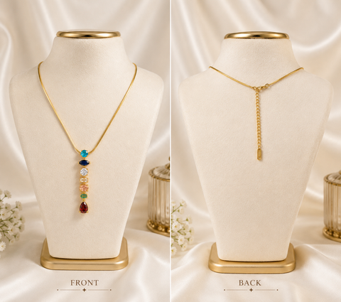 Multicolor Crystal Drop Pendant