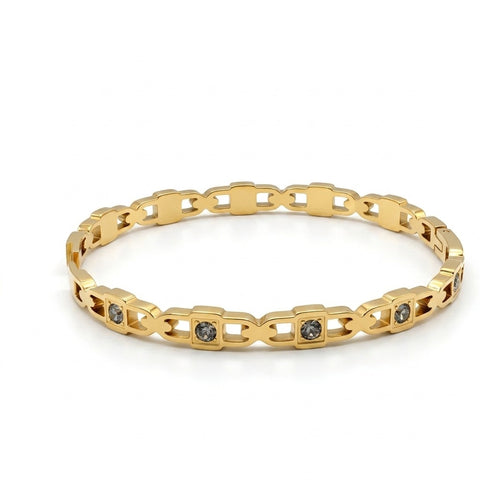 Gold-Tone Crystal Link Bracelet
