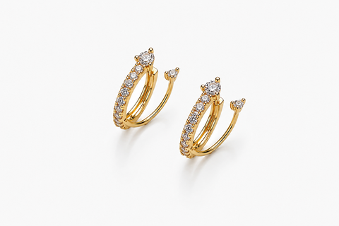 Celeste Crystal Hoop Earrings
