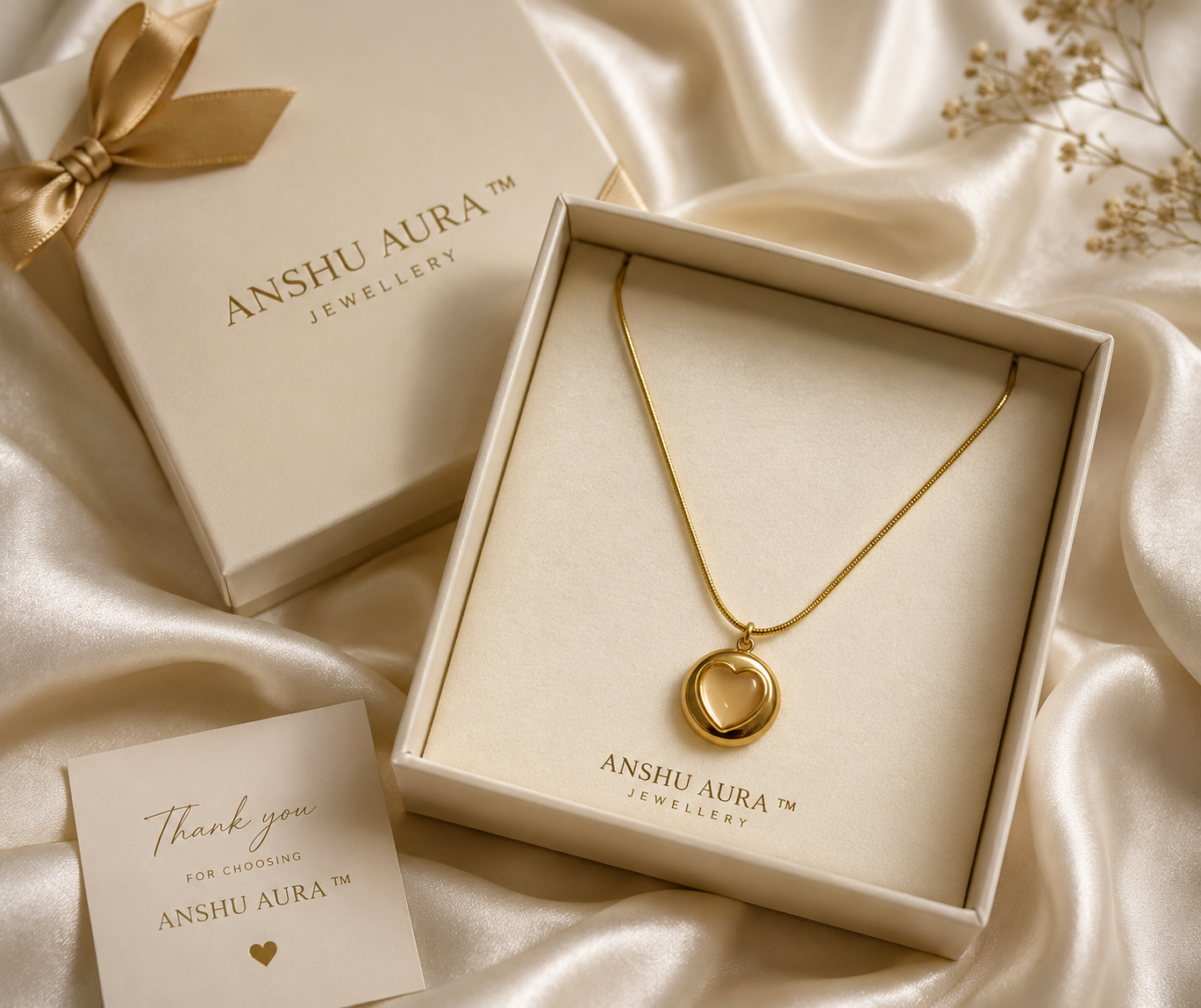 Heart Pendant Gold-Plated Necklace