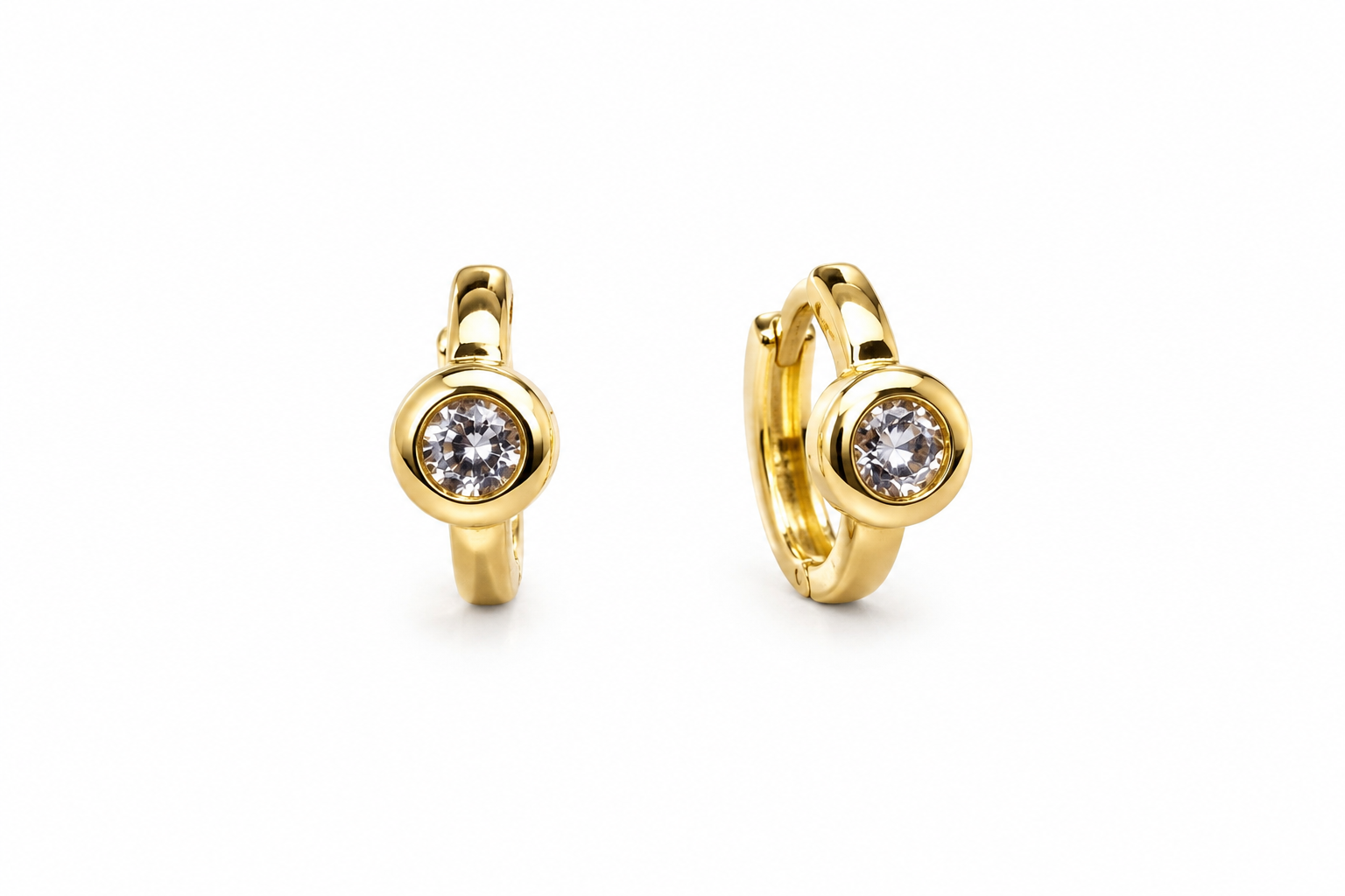 Glow Crystal Huggie Earrings