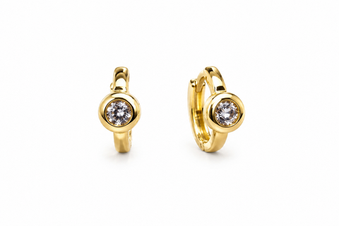 Glow Crystal Huggie Earrings