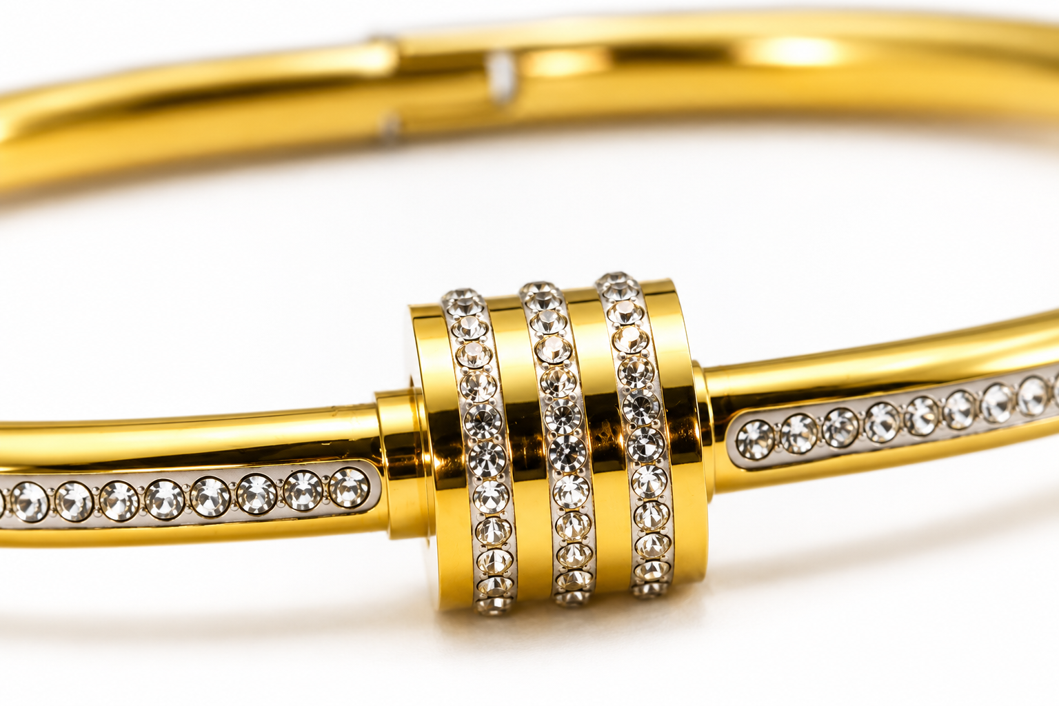Luxe Crystal Gold Bangle