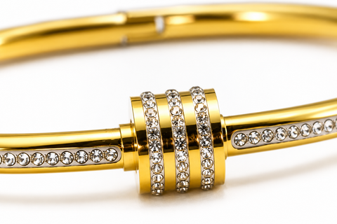 Luxe Crystal Gold Bangle