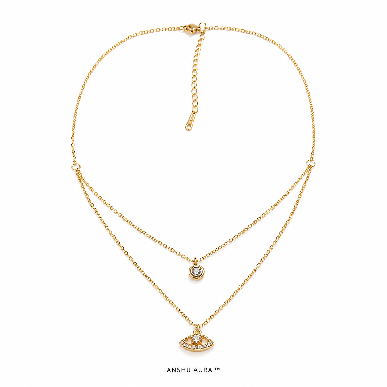 Celestial Double Layer Pendant Necklace