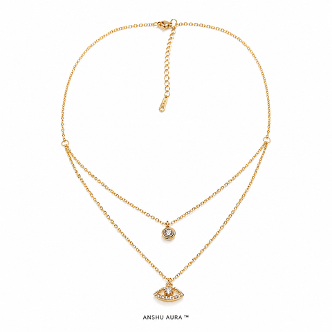 Celestial Double Layer Pendant Necklace