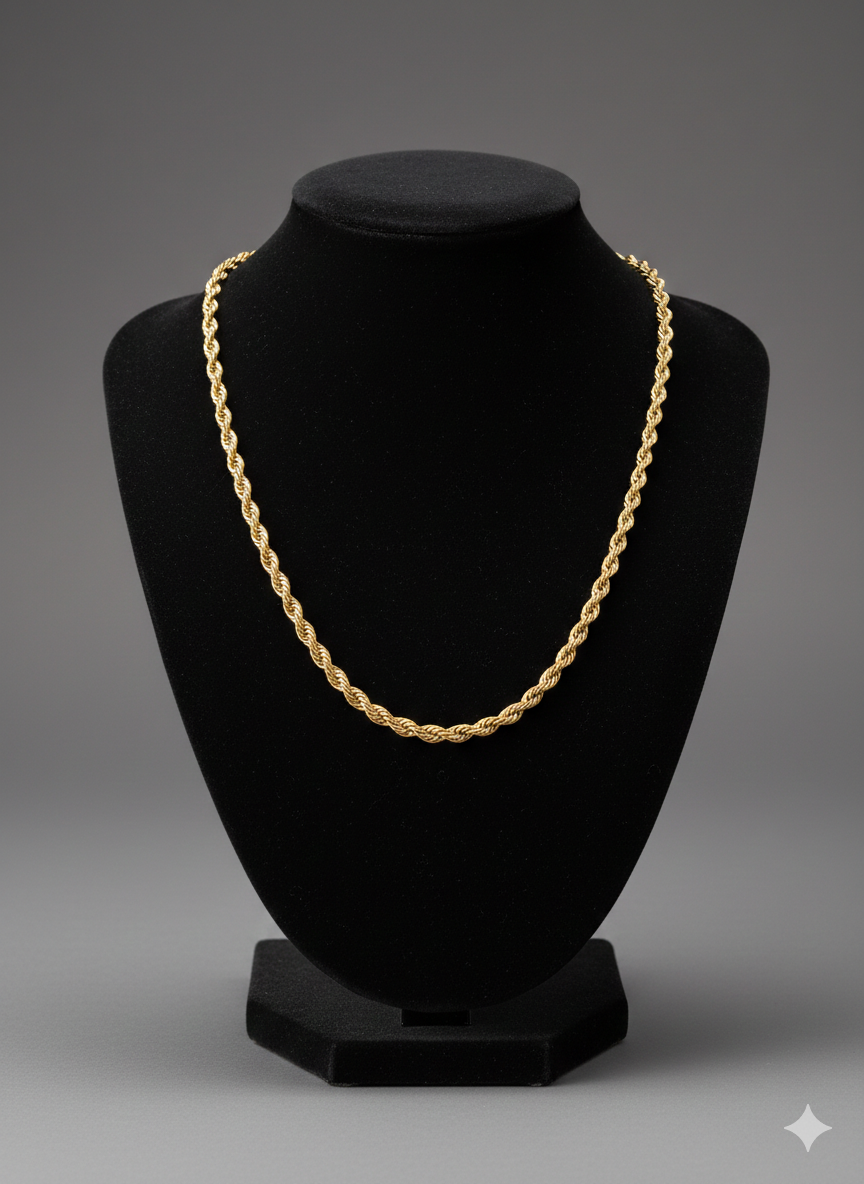 The Signature 18K Gold-Plated Rope Chain for Men