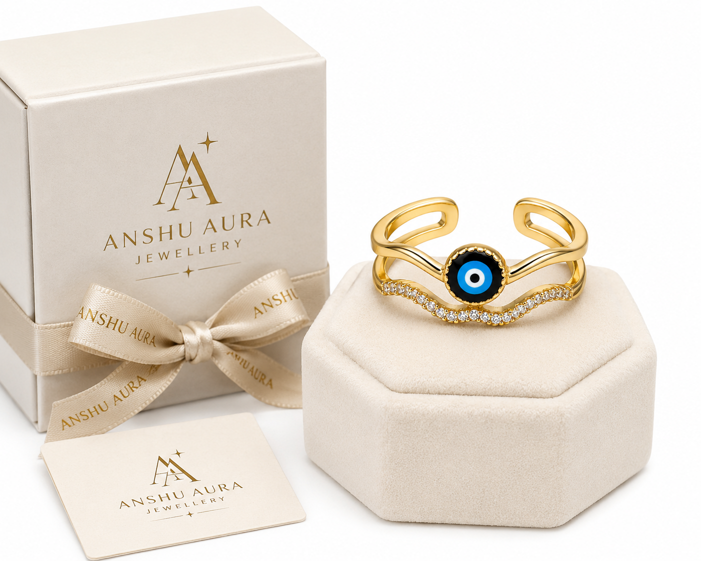 Evil Eye Wave Ring