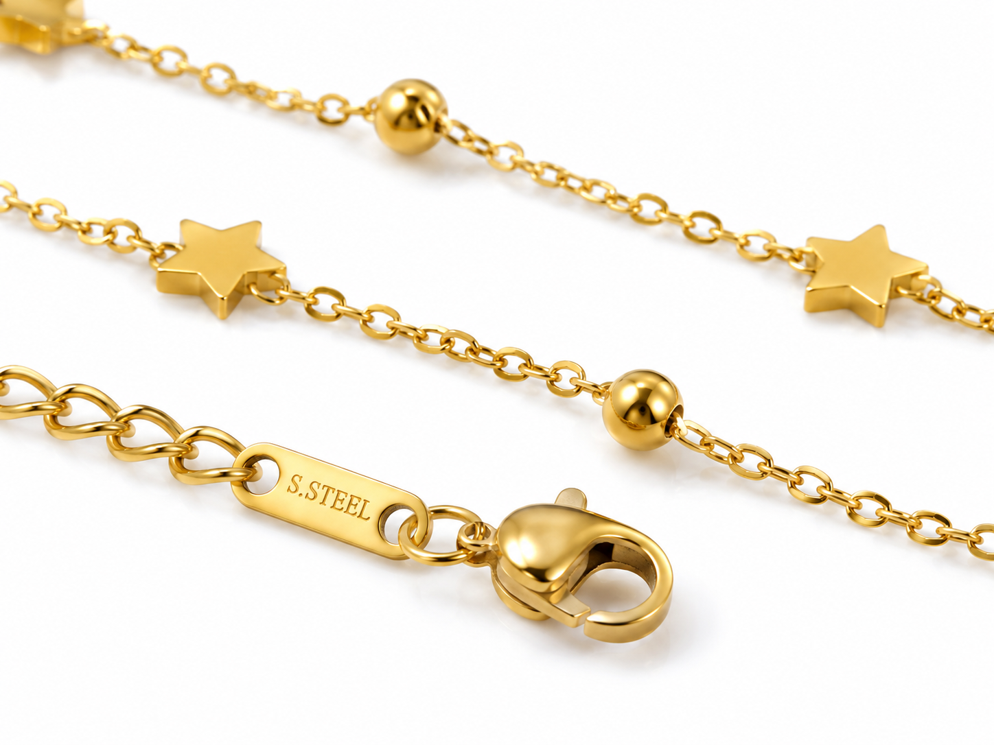 Golden Star Double-Layer Anklet