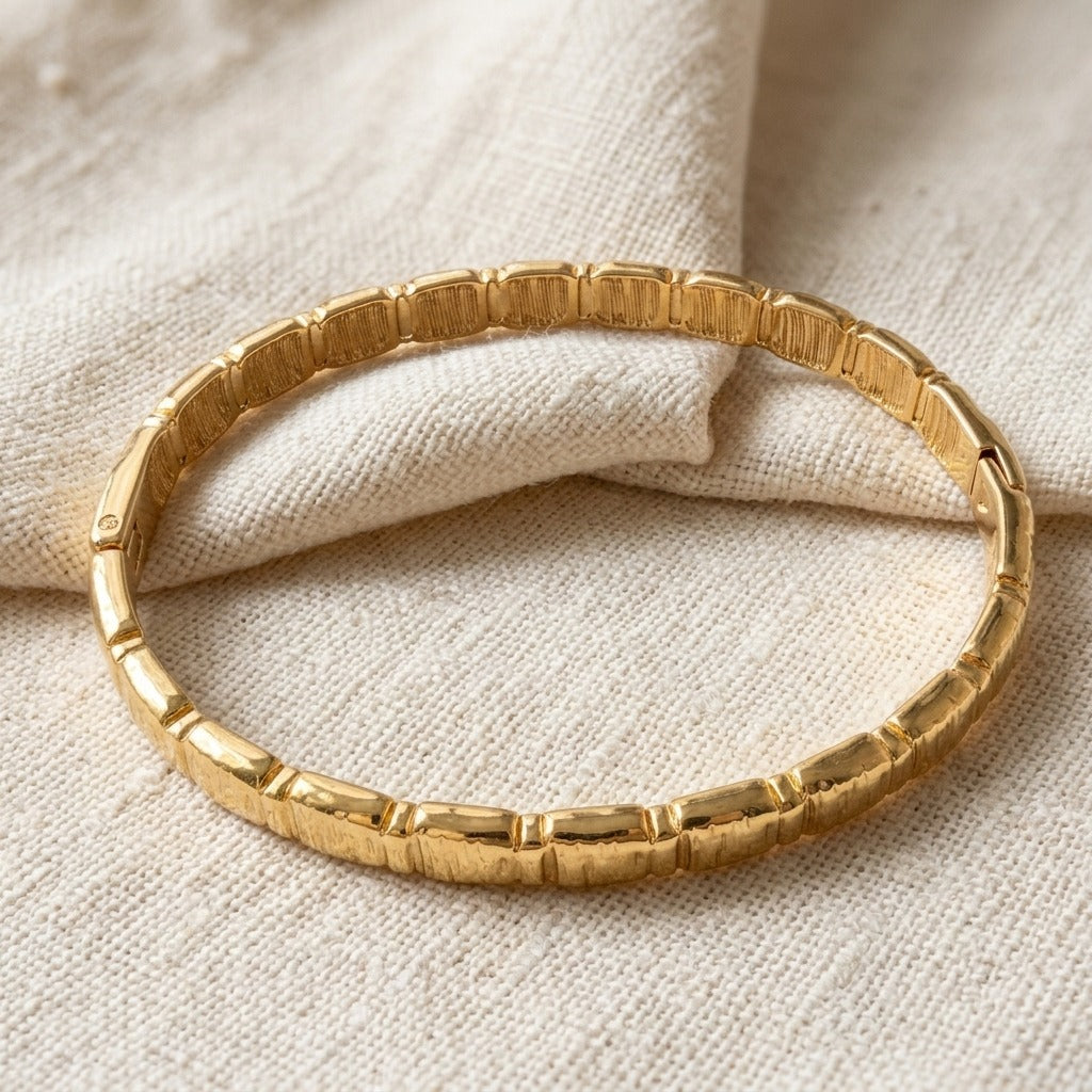 Gold-Tone Textured Bracelet