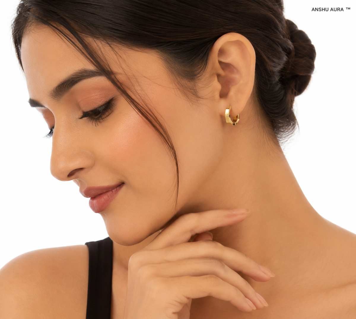 Gold Geometric Hoop Earrings