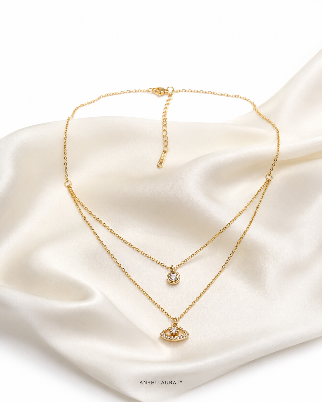 Celestial Double Layer Pendant Necklace