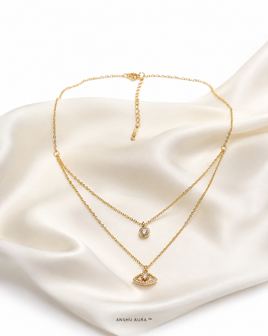 Celestial Double Layer Pendant Necklace