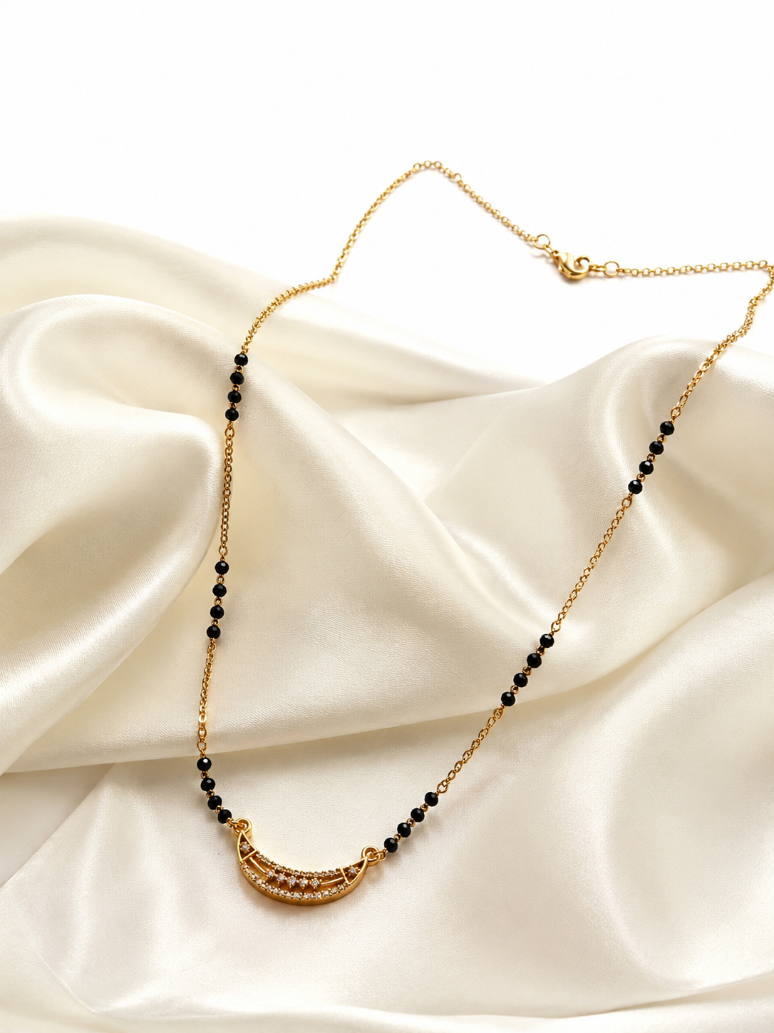 Golden Black Bead Mangalsutra