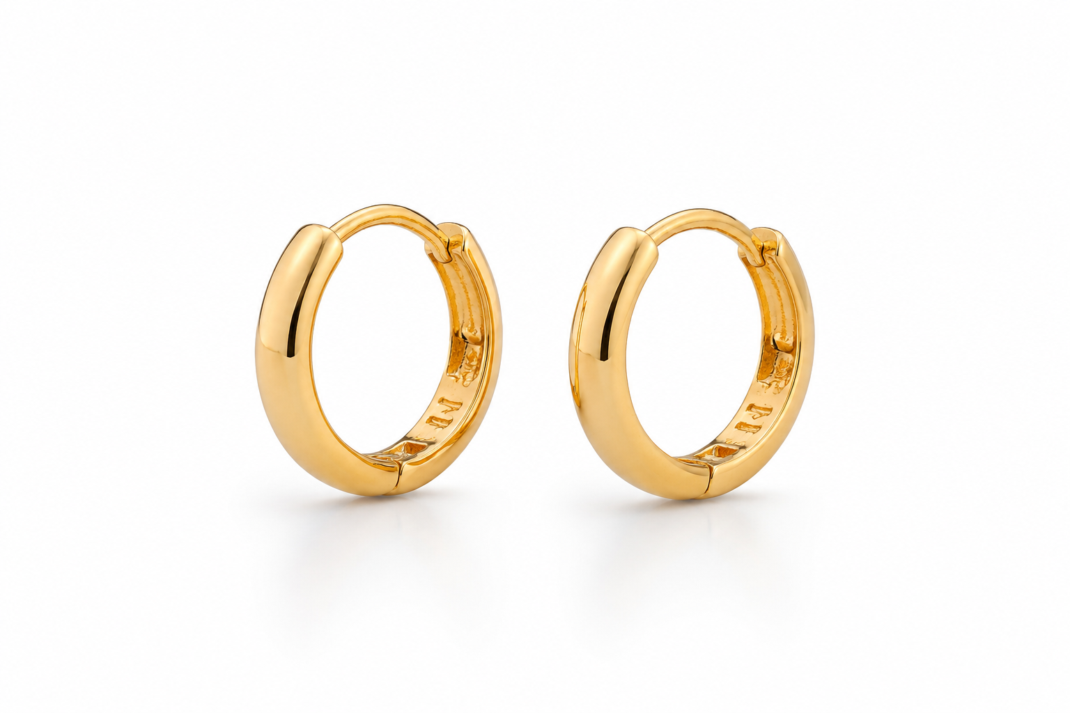 Classic Gold Huggie Hoop Earrings