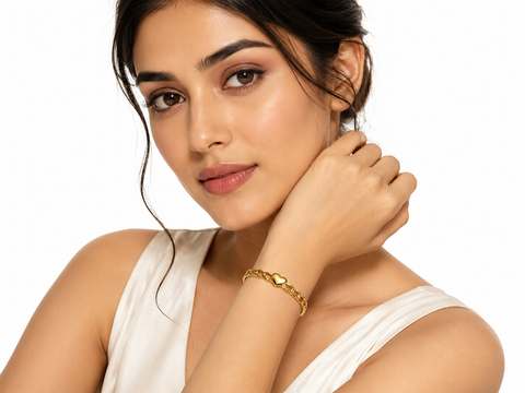 Heart Link Bangle