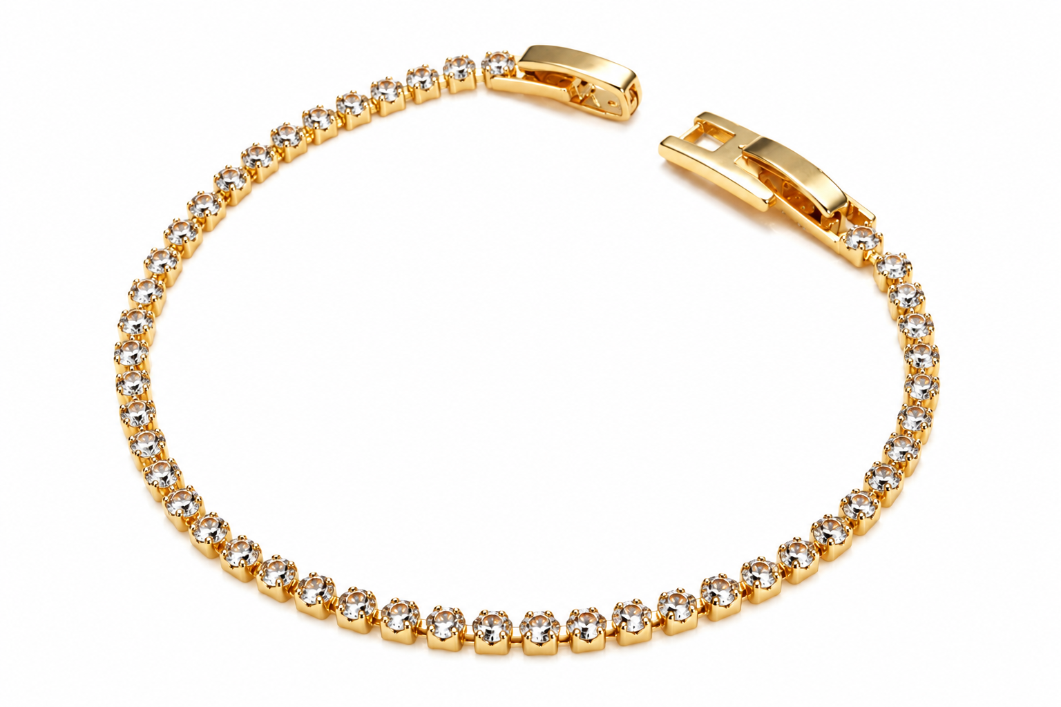 Classic Gold-Tone Tennis Bracelet