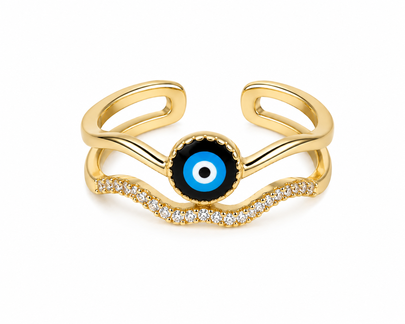 Evil Eye Wave Ring