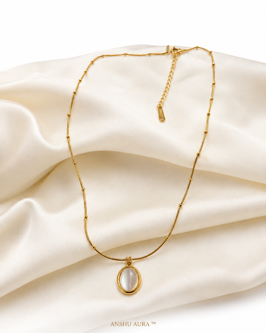 Celestia Oval Glow Pendant Necklace