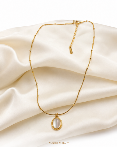 Celestia Oval Glow Pendant Necklace