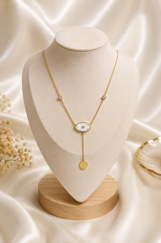 Eye Gold Y Necklace