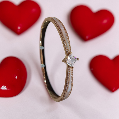 Celestia Geometric Crystal Inlay Bracelet