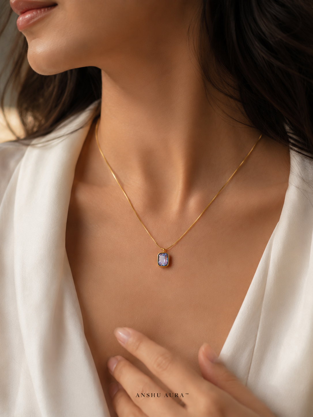 Aurora Crystal Pendant Necklace