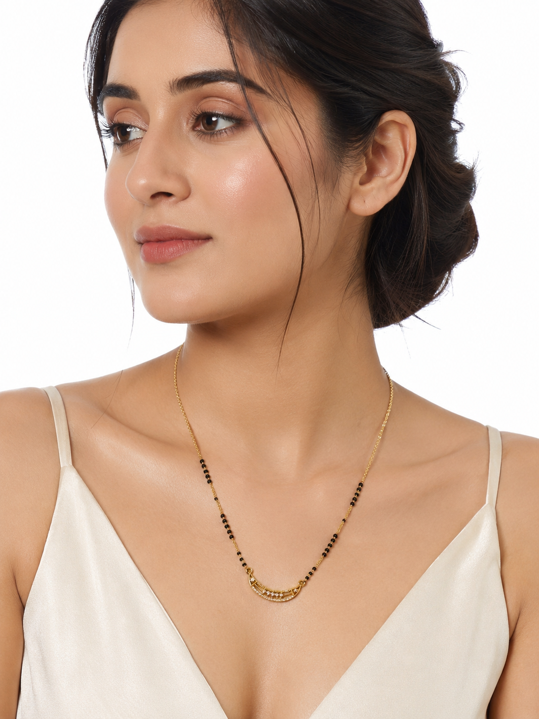 Golden Black Bead Mangalsutra