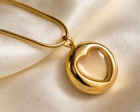 Heart Pendant Gold-Plated Necklace