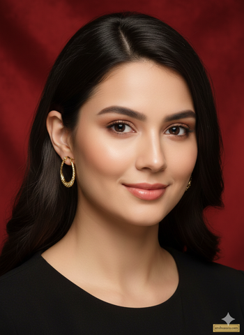 Textured Golden Oval Hoop Earrings – Elegant Luxury Collection