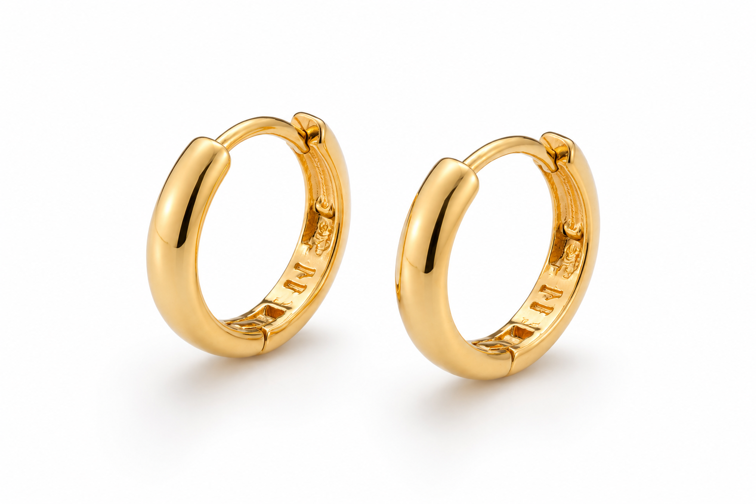 Classic Gold Huggie Hoop Earrings