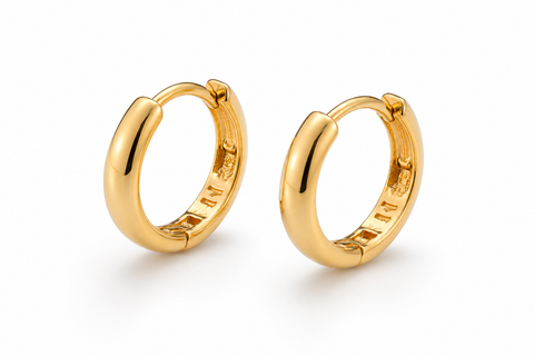 Classic Gold Huggie Hoop Earrings