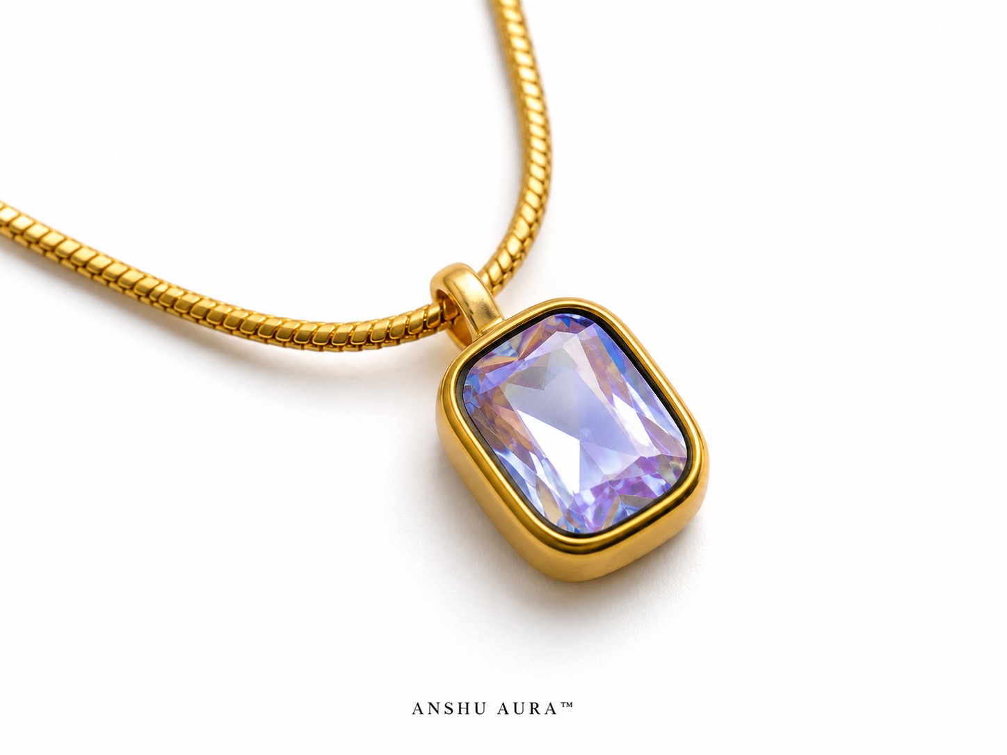 Aurora Crystal Pendant Necklace