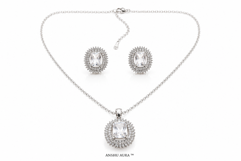 Elegant Crystal Halo Pendant