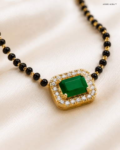 Emerald Elegance Mangalsutra