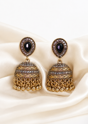 Midnight Crystal Jhumka