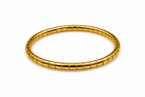 Golden Segment Beaded Bangle