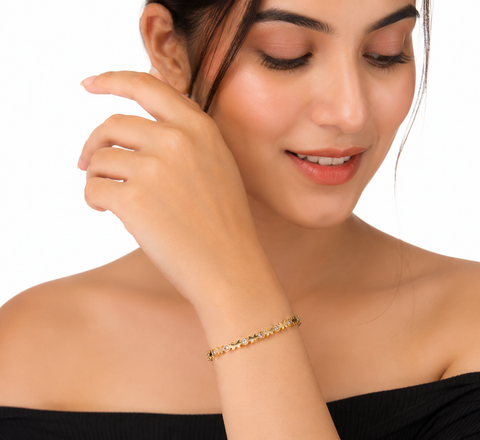Crystal Gold Bangle