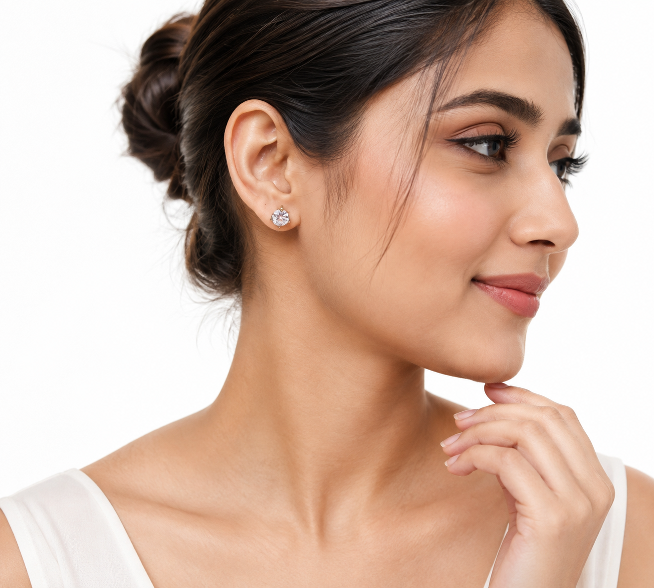 Celestial Solitaire CZ Stud Earrings