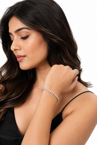Premium Square-Cut Tennis Bracelet